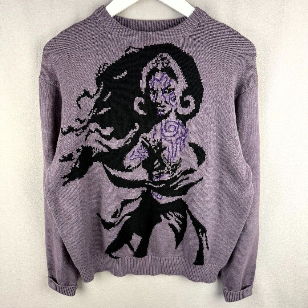 Teddy Fresh Magic The Gathering Sweater Women Small Liliana of the Dark Realms